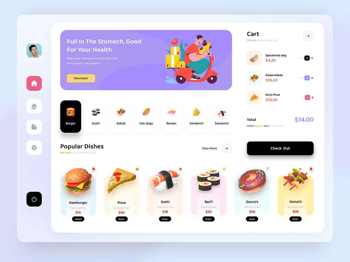 Food Delivery Dashboard Design by Dotpixel Agency on Dribbble