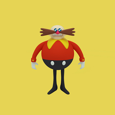 Eggman 3d character cinema 4d cute eggman illustration sega sonic sonic the hedgehog