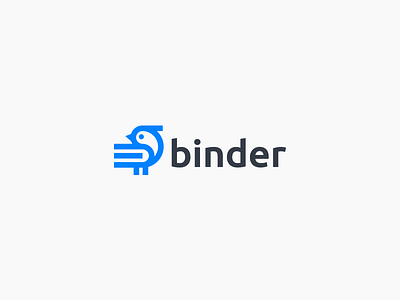 Binder binder bird book character logo logotype minimalism nature