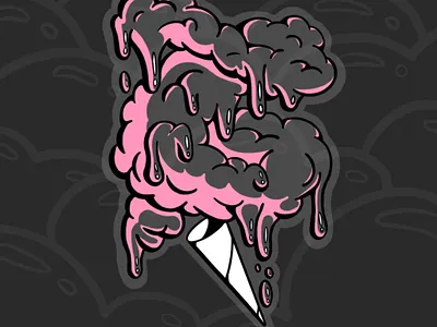 Dripping Cotton Candy Sticker candy design draw drawing drip dripping icon illustration procreate sketch sticker sweet