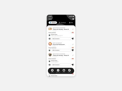 Sharing App app design ui