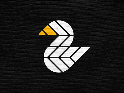 Swan mark! abstract bird brand branding crane flamingo geometric goose icon logo logo design logodesign mark monochrome nest swan symbol wings