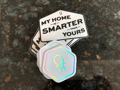 Hiome Stickers! holographic stickers