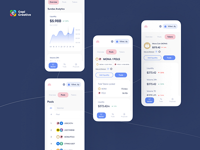 Sundae - Defi Website Design creative finance graphic design illustration mobile mobileappdesign ui ui kit