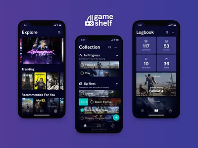 Game Shelf - A Gaming Backlog Manager for iOS app backlog design game interface ios iphone product ui ux video game