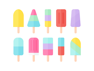 Day 174 - 366 Days of Illustration Challenge - MintSwift digital illustration flat design flat illustration flatdesign food illustration frozen ice ice cream ice cream shop ice lolly icon design illustration illustrations illustrator lollies lolly mintswift popsicles summer vector illustration