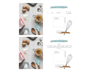 Daily UI 004 // Calculator baking calculator daily ui dailyui day 4 day4 website