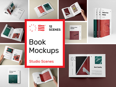 Hardcover Book Mockups book branding bundle cover design download hardcover identity logo mockup mockups psd template typography