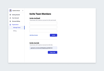 WIP of Invite Team Member Screen accessibility accessible design branding color contrast community contrast checker design figma getstarkco graphic logo plugin product design stark ui ux web design