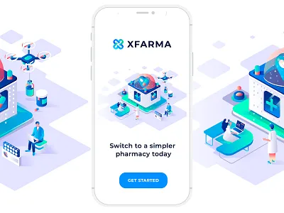 XFarma Logo / App app app design designer doctor illustraion logodesign logos pharma pharmacist pharmacy pills ui ux website