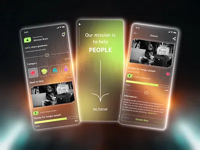 Crypto donation mobile app animation app design blockchain charity crypto cryptocurrency donation donations mobile mobile app motion design phenomenon responsive studio ui ux