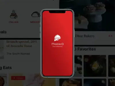 Maitre.D - Food & Odering App capi food food app mobile app mobile app design ui ux