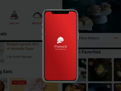 Maitre.D - Food & Odering App capi food food app mobile app mobile app design ui ux