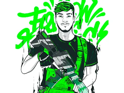 LOUD - Lzinn - FF Emulatores art design drawing esports esports design free fire illustration ilustration ink lineup