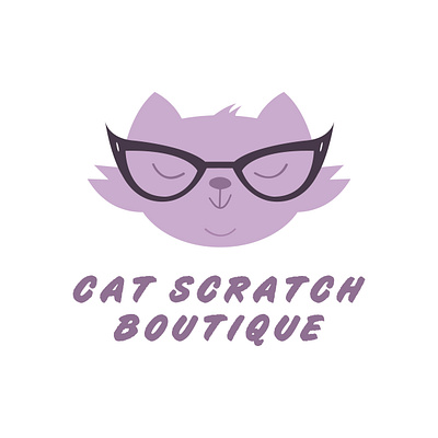 Cat Scratch Boutique adobe illustrator branding logo retro vector