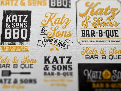 BBQ Type Treatments bbq branding design food logo truck type vintage