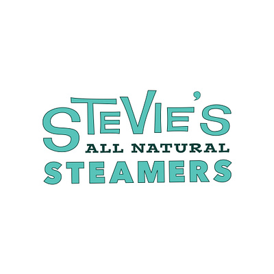 Stevie's All Natural Steamers adobe illustrator branding logo menu menu design retro vector