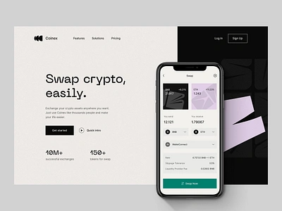 Coinex - Swap Web App binance bitcoin blockchain crypto currency cryptocurrency exchange investment swap trading ui uiux ux uxuidesign wallet web app design web application web platform