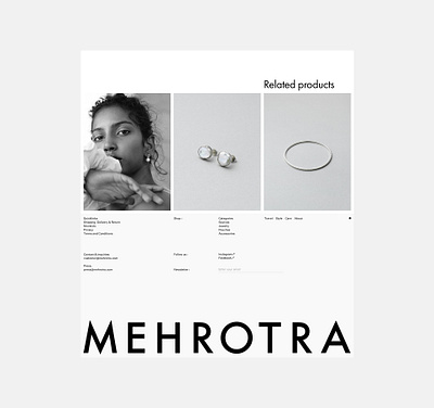 Mehrotra art direction e commerce fashion ui ui design ux ux design website