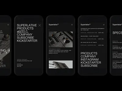 Superlative art direction music synthesizer ui ui design ux ux design website