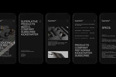 Superlative art direction music synthesizer ui ui design ux ux design website