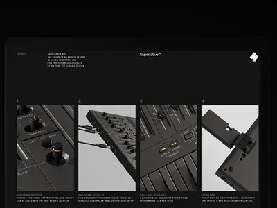 Superlative art direction music synthesizer ui ui design ux ux design website