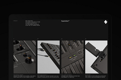 Superlative art direction music synthesizer ui ui design ux ux design website
