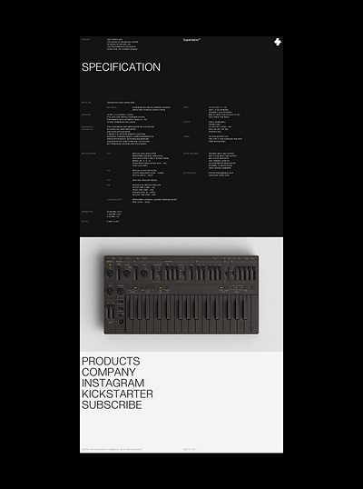 Superlative music synthesizer ui ui design ux ux design website