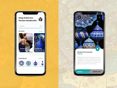 Persian Handicrafts, New E-Commerce Project. design ecommerce persian shop ui