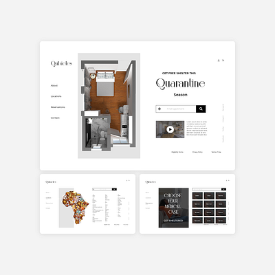 Free Quarantine Shelter Website UI african design disease quarantine shelter ui uiux ux website website concept website design
