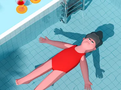 summer2 animation branding character character designer cinema4d design graphic illustration swimming pool