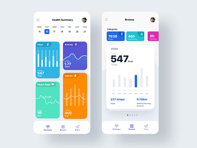 Health App appdesign apple branding grid health app healthcare iphone iphonex logo mockup trending typography ui uiux ux web