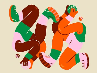 Bunch O' Ballers branding character color colors design illustration illustrators texture
