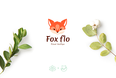 Logo Fox adobe illustrator animals illustrated branding cute art cute fox design design art flower boutique flower logo fox identity identity branding illustration logo logo design logo designer logo fox logotype typography vector