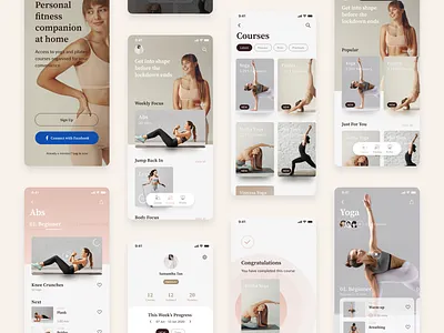 Fitness App app interface ios mobile ui