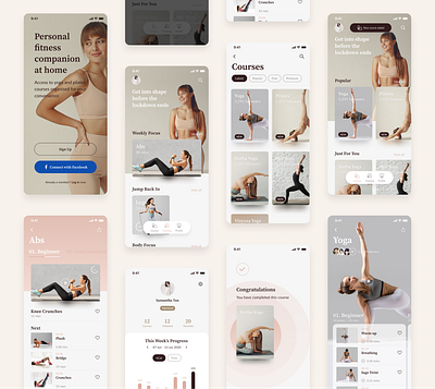 Fitness App app interface ios mobile ui