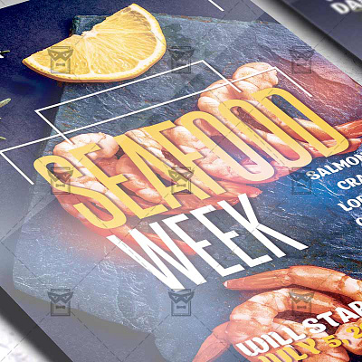 Seafood Week - Flyer PSD Template seafood week seafood week