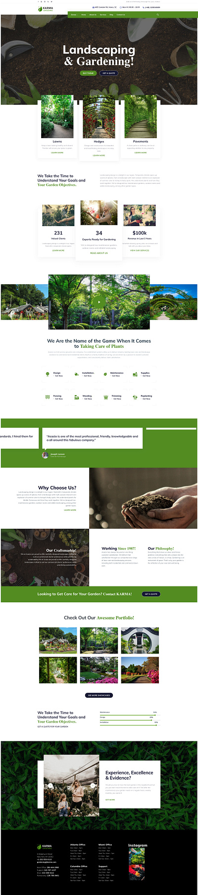 Karma Gardening business gardening gardening services landscaping modern professional typography upqode webdesign wordpress wordpress design wordpress development wordpress theme