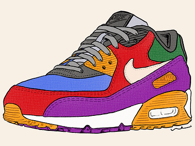 Nike Air Max 90 Viotech @workbyshuks airmax apple pencil digital illustration illustration ipad pro nike nike air max procreate procreate art viotech workbyshuks