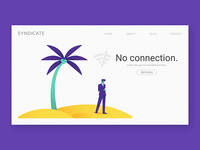 Error State Illustration #5 connection design error error 404 error message error page illustration island ui ux vector website wifi