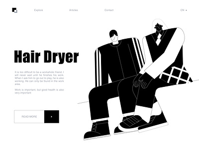 吹吹风 branding illustration logo typography