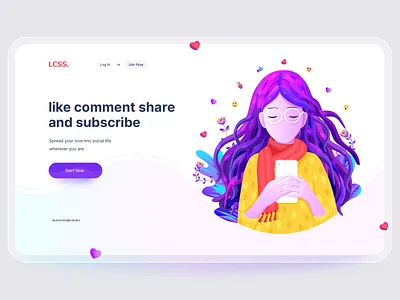 Social media page illustration app illustration girl hero image illustration home page illustration illustration landing page illustration phone user playful illustration poster social media ui ui illustration vector women