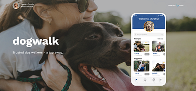 dogwalk, trusted dog walkers - a tap away app branding design graphic design mobile product design ui ux