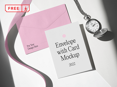 Envelope with Card Mockup branding card corporate design download envelope free freebie identity logo mockup mockups psd template typography