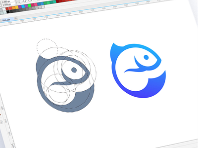 Blue Fish app brand and identity branding design graphicdesign icon illustration logo logodesign minimal negativespace startup vector web