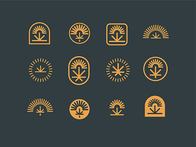 Cannabis Logo Mark Designs brand identity cannabis nature sun