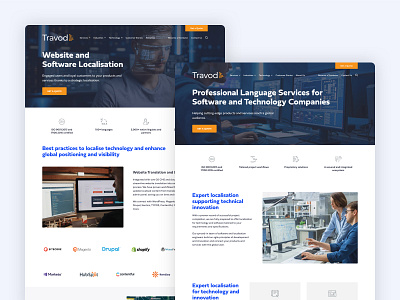Travod website banner clients design development header industries iso localisation localization logos services software subtitles transcription translate translation travod voice over website website design