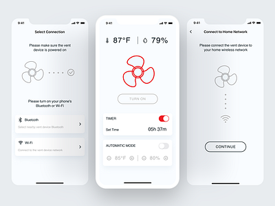 Smart Fan Connection Concept app app design application concept concept design connection design design app fan light theme mobile mobile app mobile ui smart ui ui design ux ux design