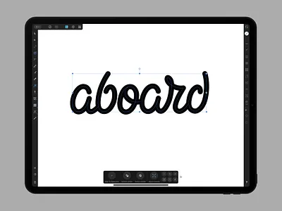 Aboard Wordmark Style Exploration aboard affinity designer branding hand lettered logo hand lettering ipad lettering logo design logo designer logo process logotype script type typography unfold wordmark