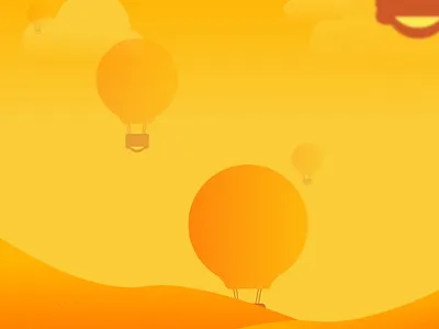 Bulb Parachute creative designer portfolio gradient graphicdesign illustration innovation shades yellow